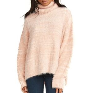 Show Me Your Mumu Fatima Turtleneck Sweater Womens Small Fuzzy Oversized Slouchy